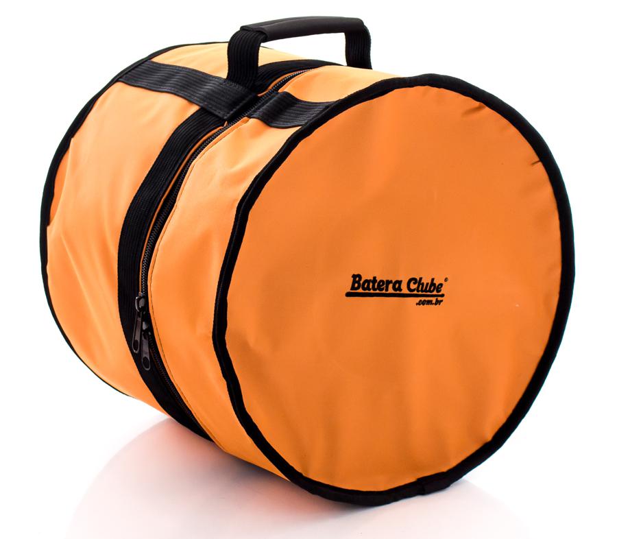 Bag de Tom Solid Sound Laranja 13 Reforço em EVA Signature Batera