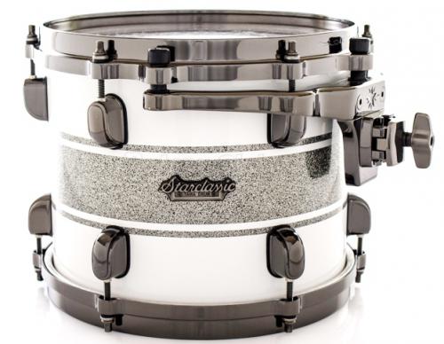 Bateria Tama Starclassic Maple Silver Snow Racing Stripe Sparkle