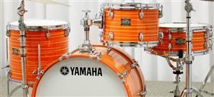 Bateria Yamaha Club Custom Kapur Shell Orange Swirl com Bumbo 20