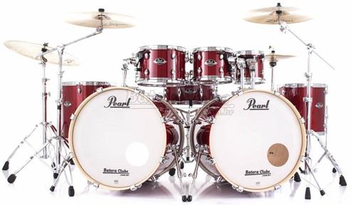 Bateria Pearl Export EXL Lacquer Natural Cherry Bumdo Duplo 22