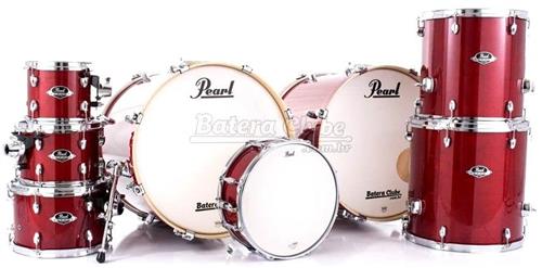 Bateria Pearl Export EXL Lacquer Natural Cherry Bumbo Duplo 22