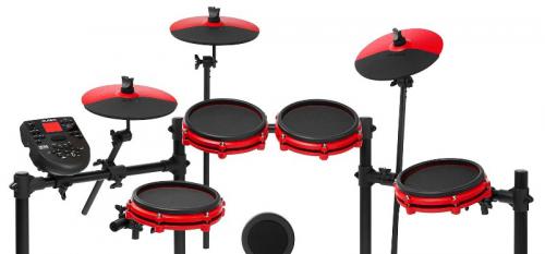 Bateria Eletrônica Alesis Nitro Mesh Limited Red com Pad