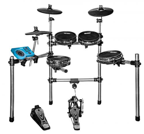 Bateria Eletrônica X-Pro C. Ibañez ED44 Rack Cromado, Mesh Pads