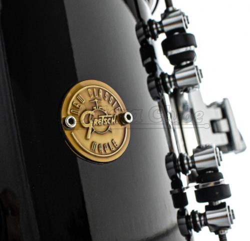 Bateria Gretsch New Classic Maple Black Sparkle 22,10,12,14,16 (Shell  Pack) com Aros Die-Cast