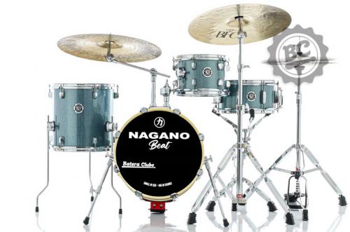 Bateria Nagano Beat Ocean Sparkle com Bumbo 16