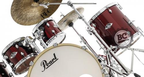 Bateria Pearl Export EXX Burgundy Bumbo Duplo 22