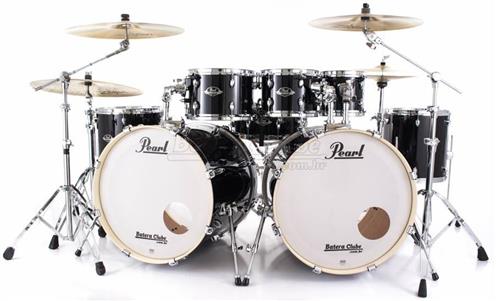 Bateria Pearl Export EXX Jet Black Bumbo Duplo 22