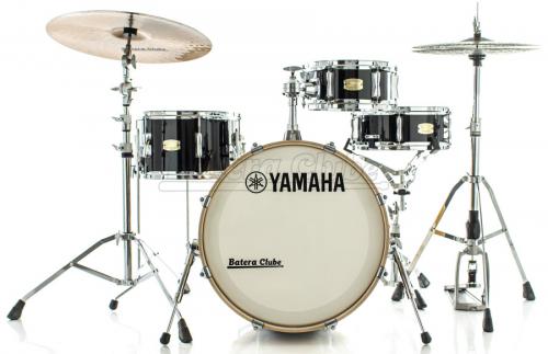 Bateria Yamaha Stage Custom Hip Birch Raven Black Kit Compacto com