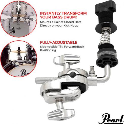 Máquina de Chimbal Remota Pearl CLA-130 para fixar no aro do bumbo