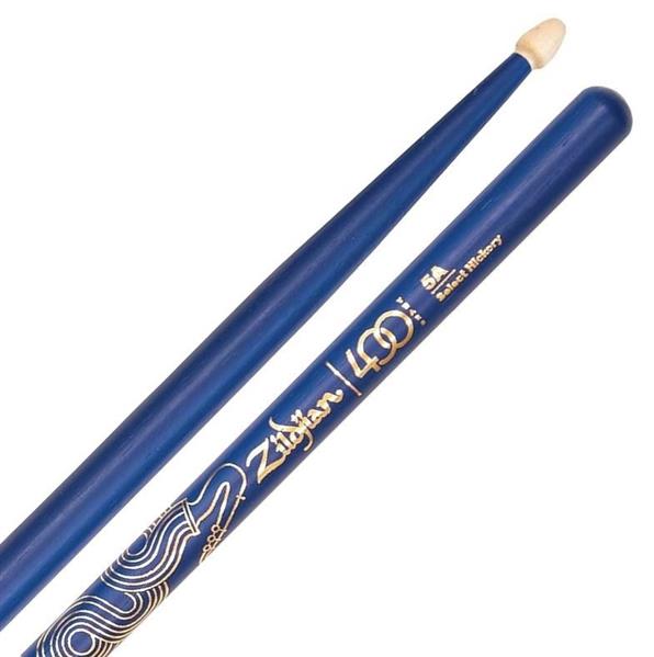 Baqueta Zildjian Limited Padrão 5A Blue 400th Anniversary Ponta de