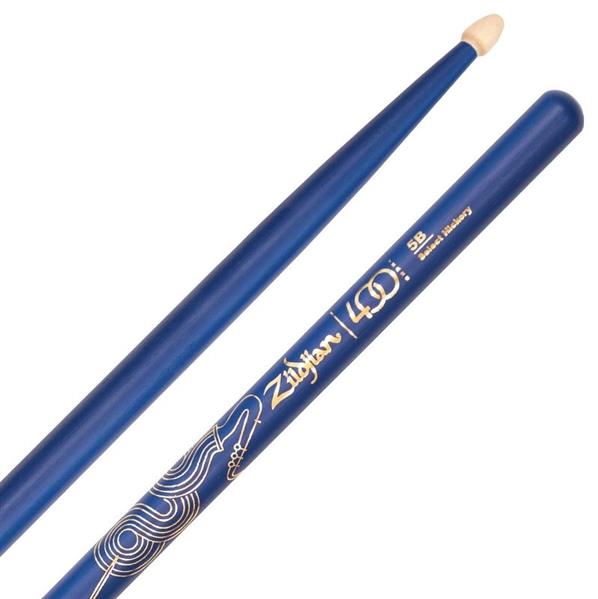 Baqueta Zildjian Limited Padrão 5B Blue 400th Anniversary Ponta de