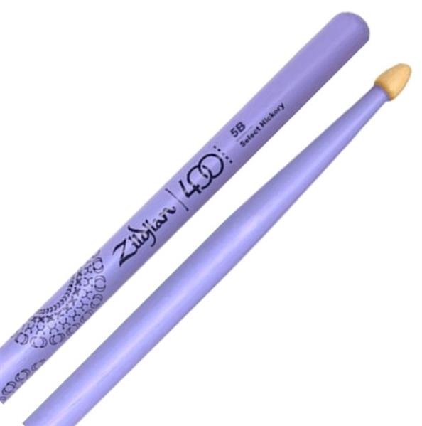 Baqueta Zildjian Limited Padrão 5B Purple 400th Anniversary Ponta