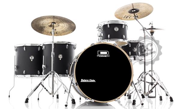 Bateria D-One Rocket Rock Black Satin com Bumbo 24