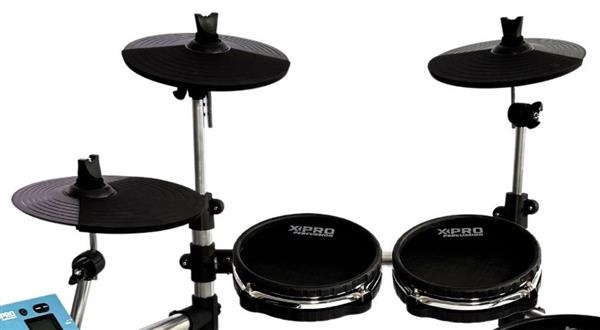 Bateria Eletrônica X-Pro C. Ibañez ED444 pad bumbo mesh, rack