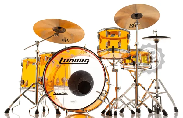 Bateria Ludwig Vistalite Zep Set Amber (Usada) John Bonham Bumbo