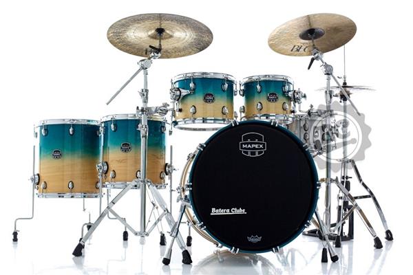 Bateria Mapex Saturn Maple Walnut Hybrid Shell Teal Blue Fade 22