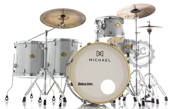 Bateria Michael Legacy Rock Sparkle Silver SSR Bumbo 24