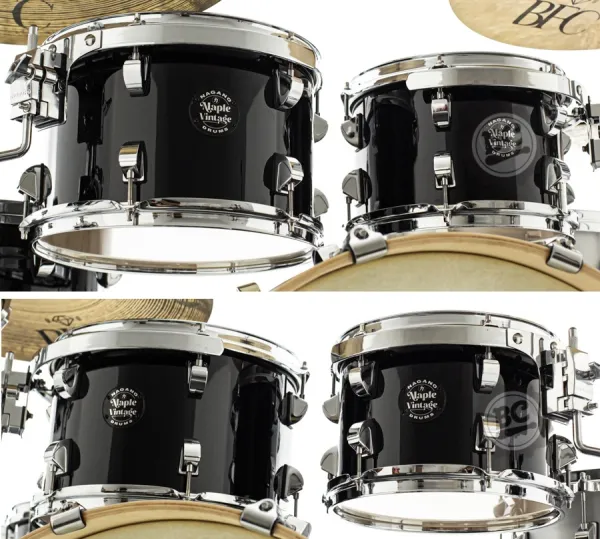 Bateria Nagano Maple Vintage Piano Black 22