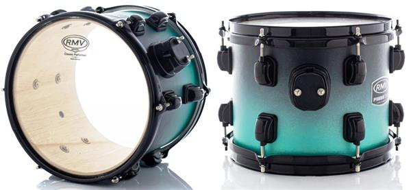Bateria RMV FiberTech Turquesa Black Fade 22