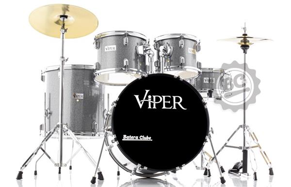 Bateria Viper by X-Pro C.Ibañez Silver Sparkle Completa 20