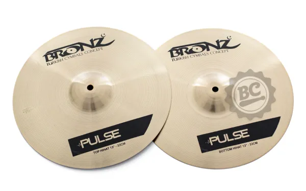 Chimbal Bronz Cymbals Pulse Traditional Hihat 13