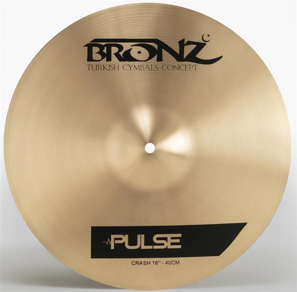 Kit de Pratos Bronz Cymbals Pulse com Bag, Crash 16