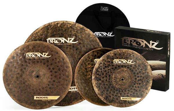 Kit de Pratos Bronz Cymbals Roots com Bag, Crash 16