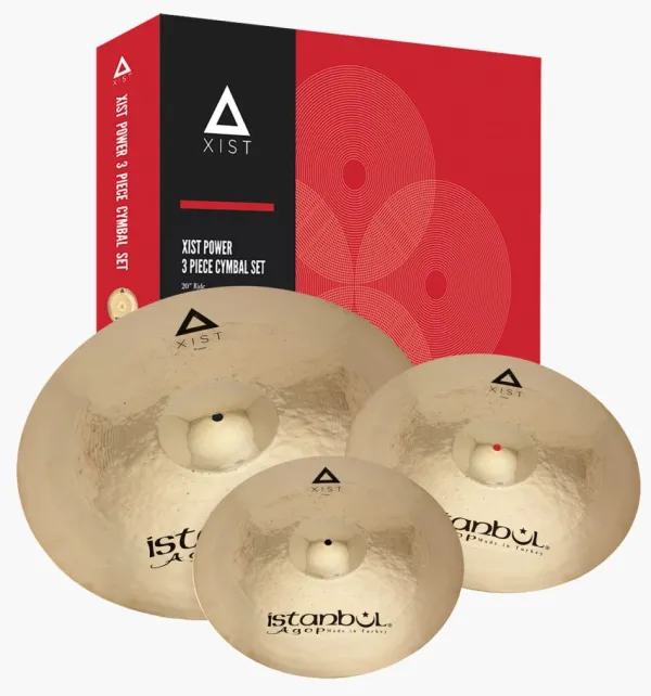 Kit de Pratos Istanbul Agop Xist Power IXPWS3 com Crash 16