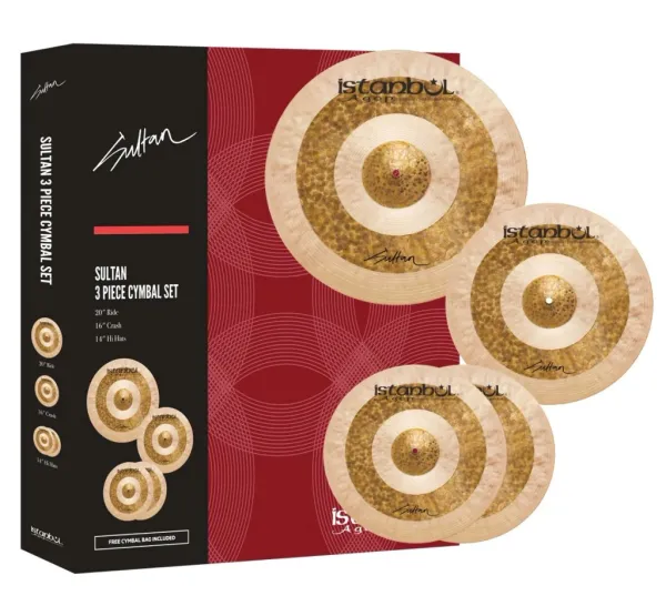 Kit de Pratos Istanbul Agop Sultan Hybrid ISS com Crash 16