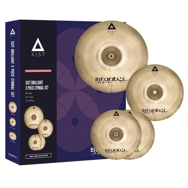 Kit de Pratos Istanbul Agop Xist Brilliant IXBS3 com Crash 16