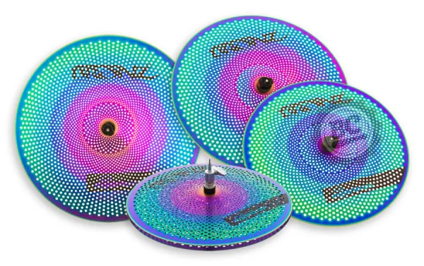 Kit de Pratos Low Volume Bronz M-Experience Full Color com Crashes