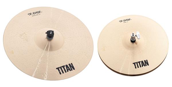 Kit de Pratos Titan Tremor com Crash Ride 19