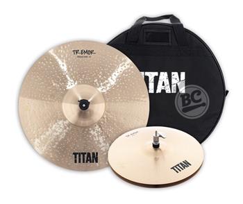 Kit de Pratos Titan Tremor com Crash Ride 19