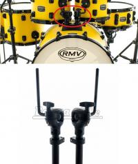 Tom Holder RMV Dino Black PAC16 Kit com 2 Tom Holders com Haste