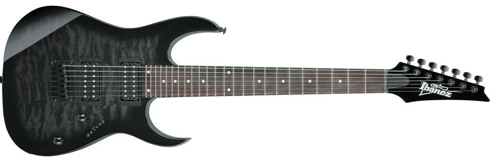 Guitarra 7C RG GIO Trans Black Sunburst Ibanez GRG7221QA-TKS :