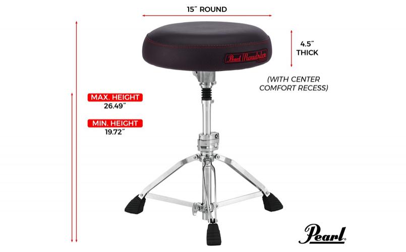 Banco Pearl Roadster Throne D-1500SP Shock Absorber com Assento 15