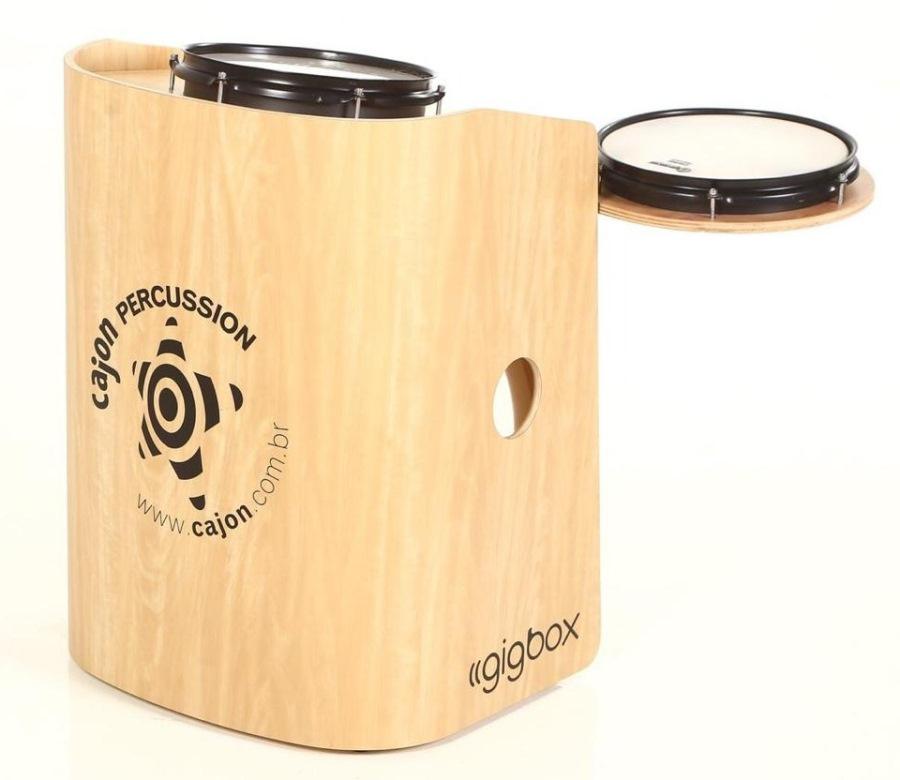 Bateria Cajón Percussion Gig Box GBMF Marfim Natural Mini Bateria