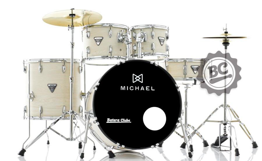 Bateria Michael Trinity Matte Pale DMT322MPL com Bumbo 22",10",12",16 ...