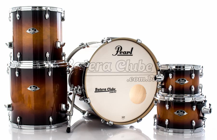 pearl export tobacco burst Lacquer 20x16 Bass Drum Gloss ply poplar shells deliver a warm Used Pacific 5 PIECE FS
