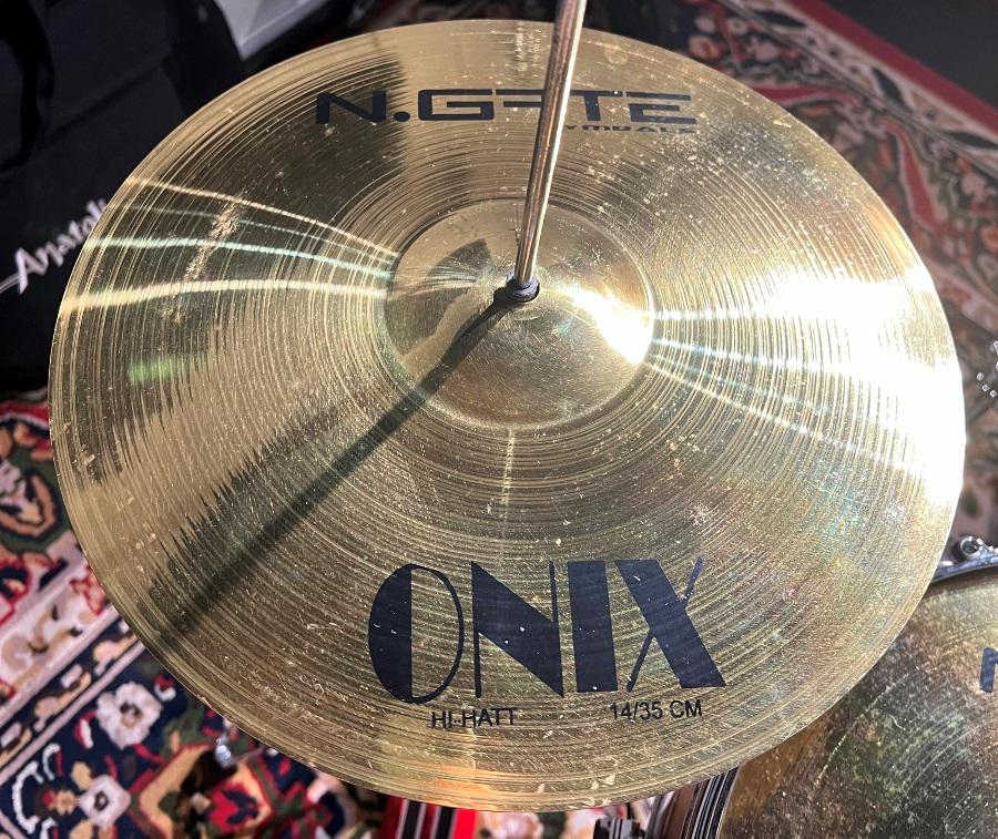 Chimbal N.Gate Onix Hihat 14 em Brass (Seminovo) Made in Brazil 