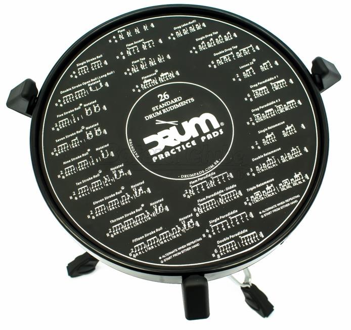 Pad de Estudo Drum Practice Pads 26 Rudiments 13" PRUD26 com os