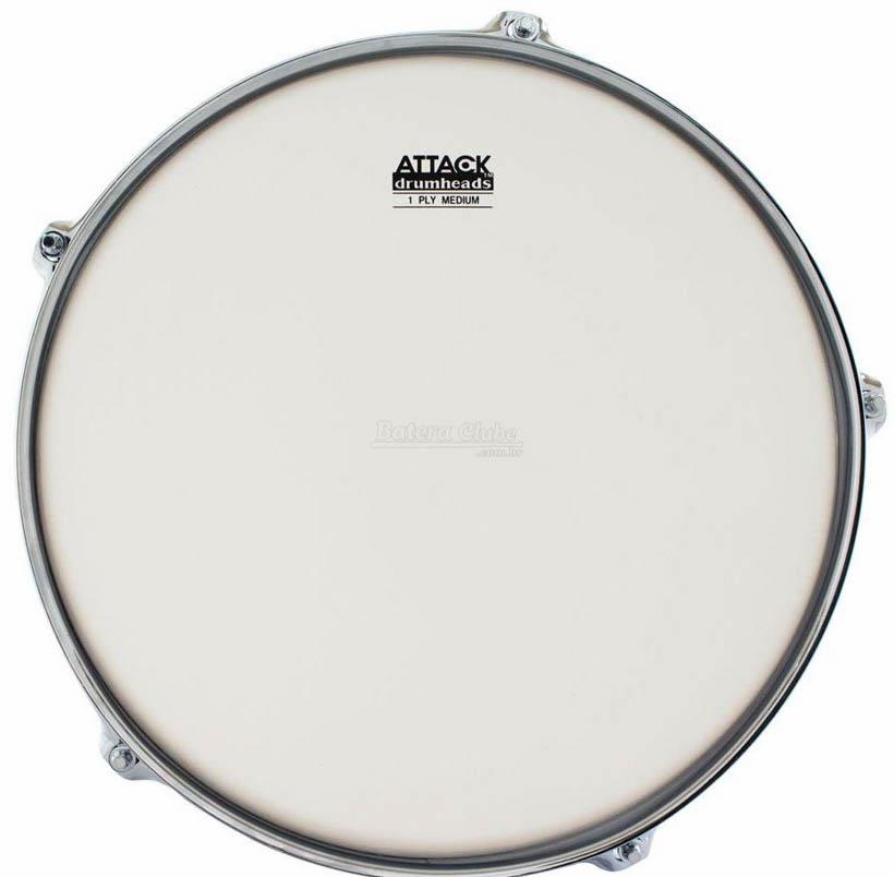 Pele Attack Drumheads 1Ply Medium Coated Frost Bite 08" Filme Único