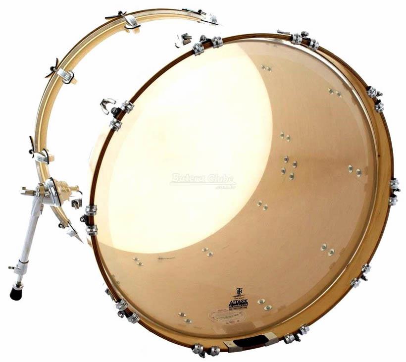 Pele Attack Drumheads Terry Bozzio Signature Clear 22" TBNO22
