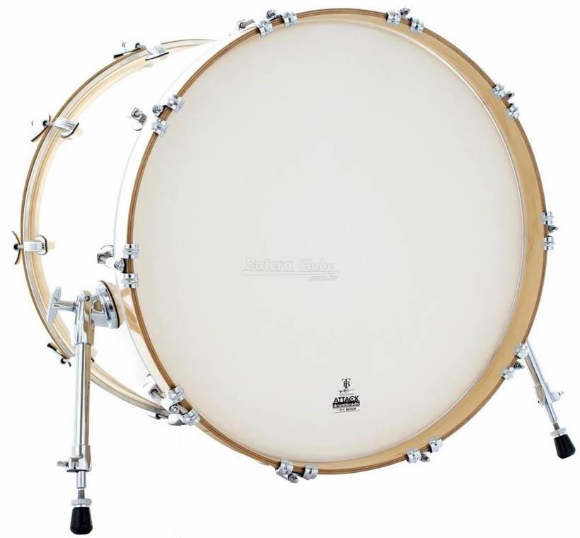 Pele Attack Drumheads Terry Bozzio Signature Coated 20" de Bumbo Porosa