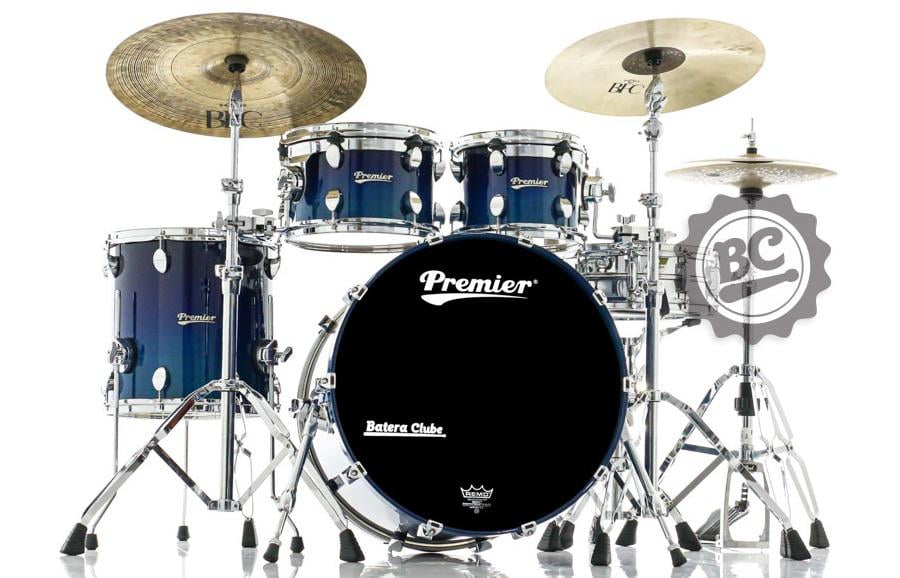 Bateria Premier Elite Series Renee Blue Lacquer All American Maple Shell  22,10,12,14 (Shell Pack