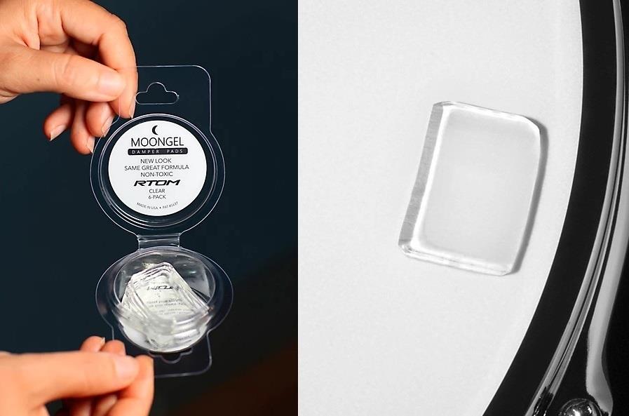 Abafador e Filtro de Tambores Moongel Damper Pads Clear Six Pack