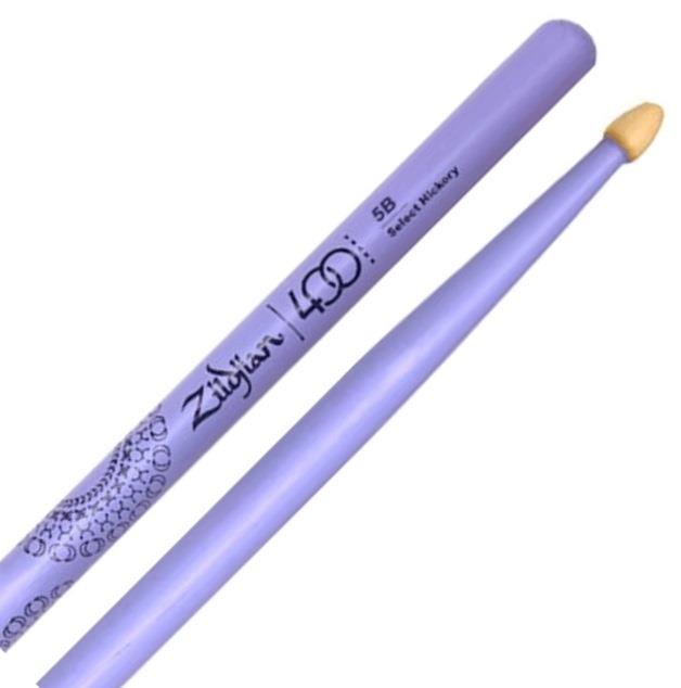 Baqueta Zildjian Limited Padrão 5B Purple 400th Anniversary Ponta