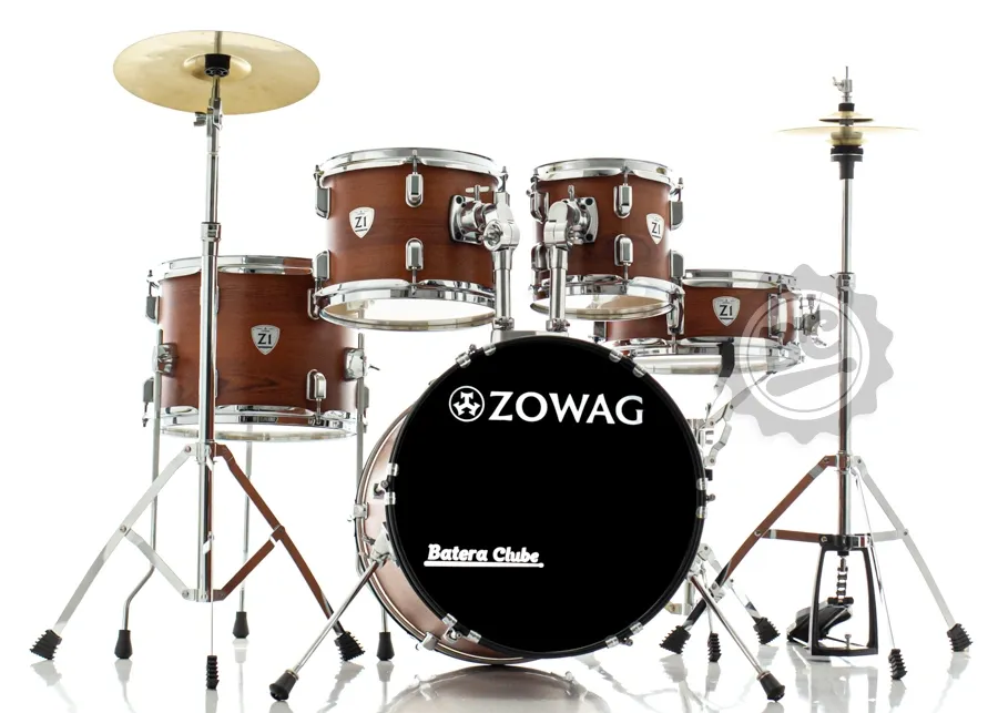 Bateria Infantil Zowag Z1 Dark Wood DKW completa com pratos