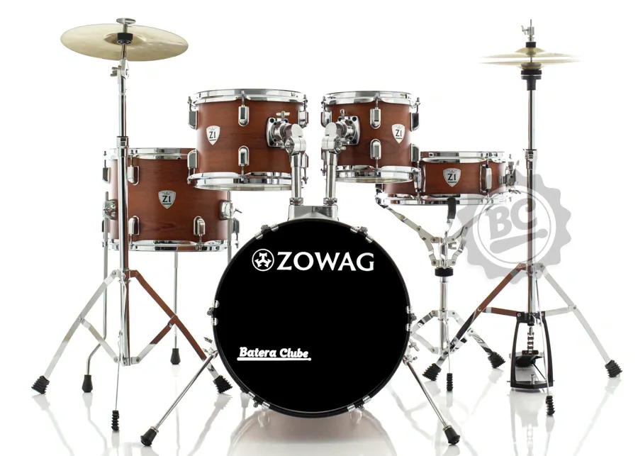 Bateria Infantil Zowag Z1 Dark Wood DKW completa com pratos