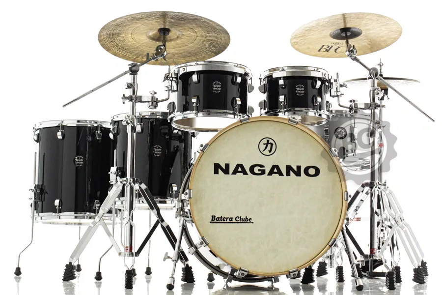 Bateria Nagano Maple Vintage Piano Black 22